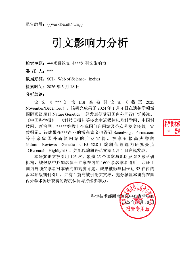 引文影响力分析